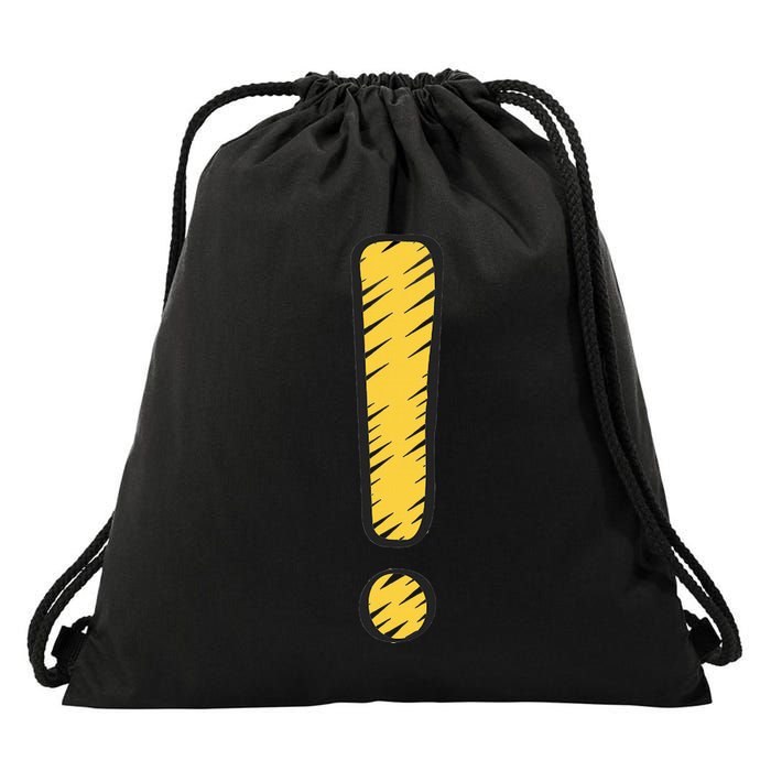 Exclamation Point Mark Punctuation Hyperbole Drawstring Bag