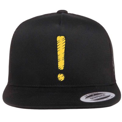 Exclamation Point Mark Punctuation Hyperbole Flatbill Hat