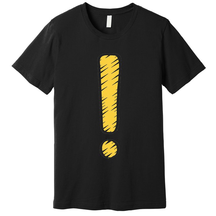Exclamation Point Mark Punctuation Hyperbole Premium T-Shirt