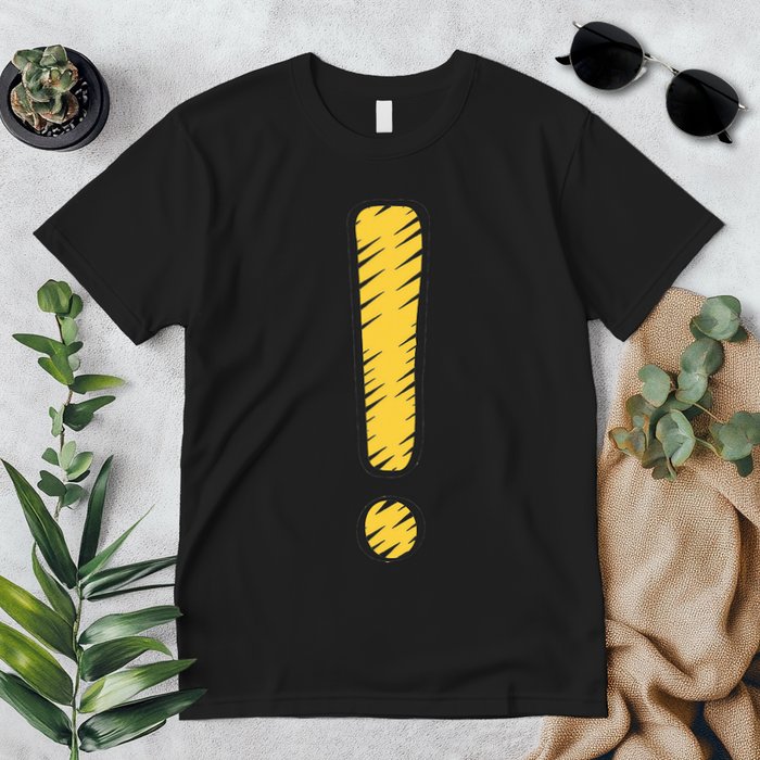 Exclamation Point Mark Punctuation Hyperbole Premium T-Shirt