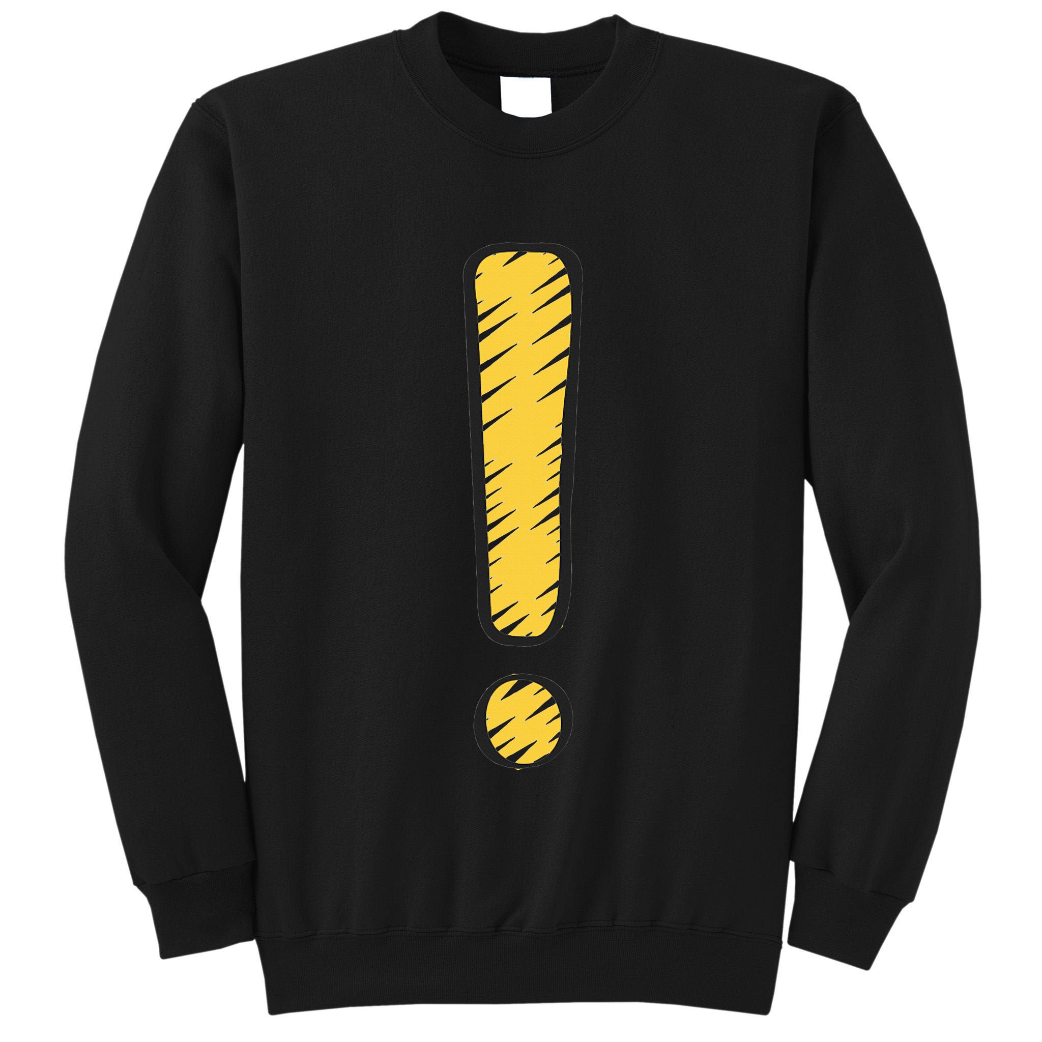 Exclamation Point Mark Punctuation Hyperbole Tall Sweatshirt