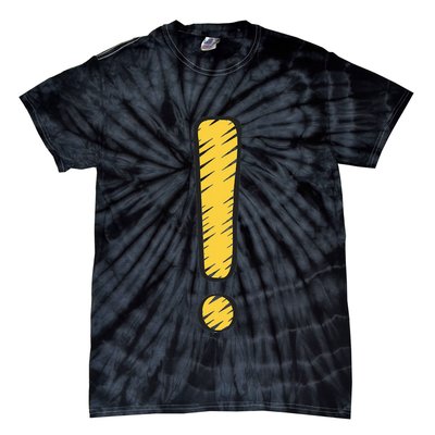 Exclamation Point Mark Punctuation Hyperbole Tie-Dye T-Shirt