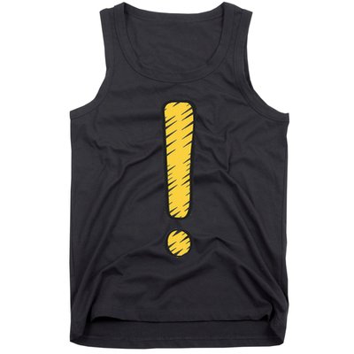 Exclamation Point Mark Punctuation Hyperbole Tank Top
