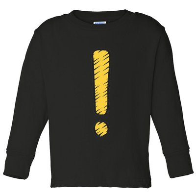 Exclamation Point Mark Punctuation Hyperbole Toddler Long Sleeve Shirt