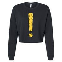 Exclamation Point Mark Punctuation Hyperbole Cropped Pullover Crew