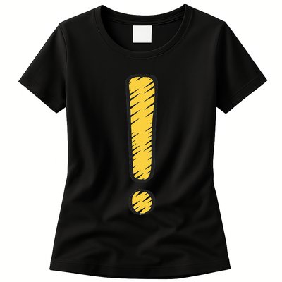 Exclamation Point Mark Punctuation Hyperbole Womens T-Shirt