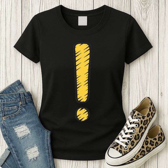 Exclamation Point Mark Punctuation Hyperbole Womens T-Shirt