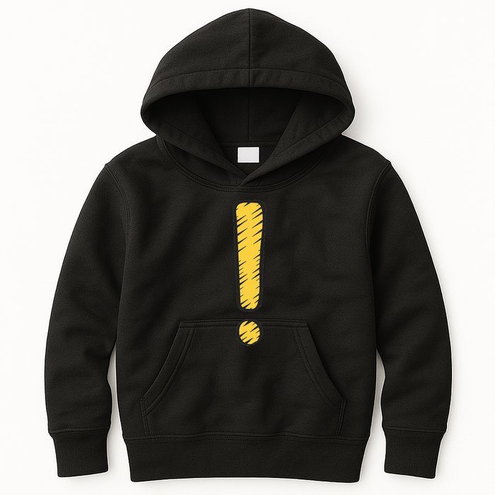 Exclamation Point Mark Punctuation Hyperbole Kids Hoodie