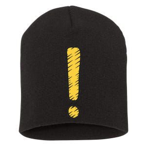 Exclamation Point Mark Punctuation Hyperbole Short Acrylic Beanie