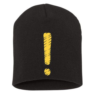 Exclamation Point Mark Punctuation Hyperbole Short Acrylic Beanie