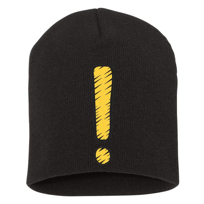 Exclamation Point Mark Punctuation Hyperbole Short Acrylic Beanie