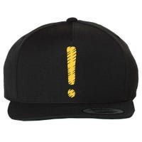 Exclamation Point Mark Punctuation Hyperbole Wool Snapback Cap