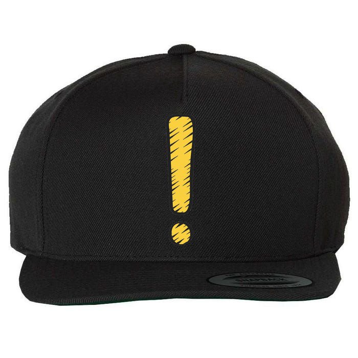 Exclamation Point Mark Punctuation Hyperbole Wool Snapback Cap