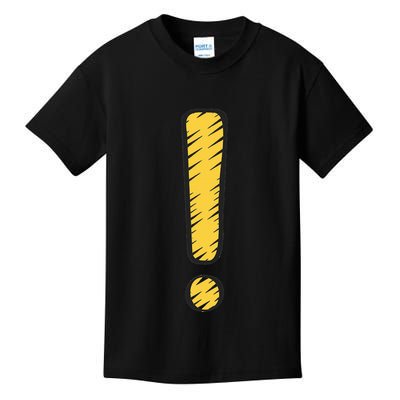 Exclamation Point Mark Punctuation Hyperbole Kids T-Shirt