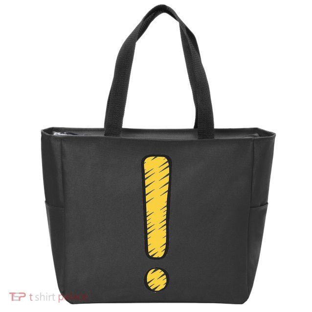 Exclamation Point Mark Punctuation Hyperbole Zip Tote Bag