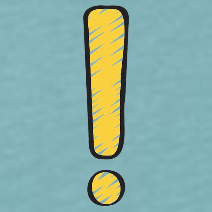 Exclamation Point Mark Punctuation Hyperbole Sueded Cloud Jersey T-Shirt