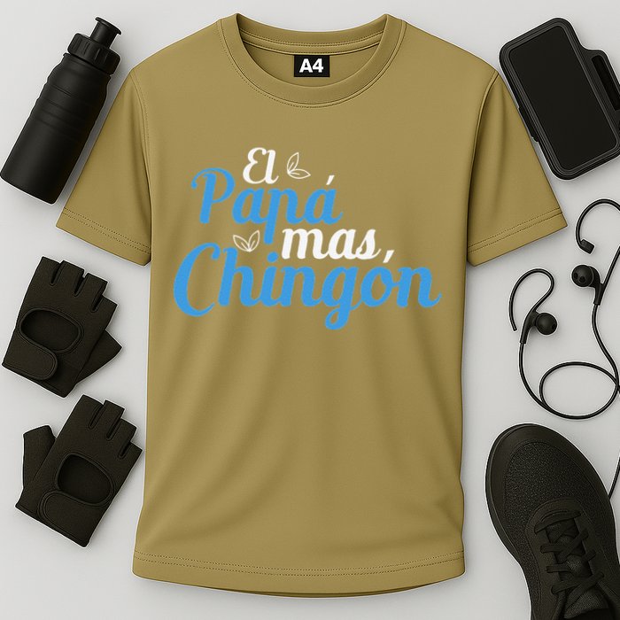 El Papa Mas Chingon Father Dad Fathers Day Cooling Performance Crew T-Shirt