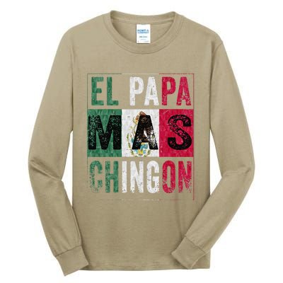 El Papa Mas Chingon Funny Best Mexican Dad Tall Long Sleeve T-Shirt