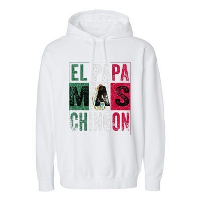 El Papa Mas Chingon Funny Best Mexican Dad Garment-Dyed Fleece Hoodie