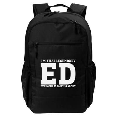 Ed Personal Name First Name Funny Ed Daily Commute Backpack