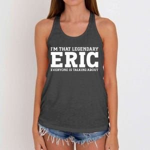 Eric Personal Name Funny Eric Women's Knotted Racerback Tank