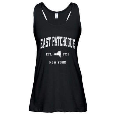East Patchogue New York Ny Vintage Athletic Sports Ladies Essential Flowy Tank