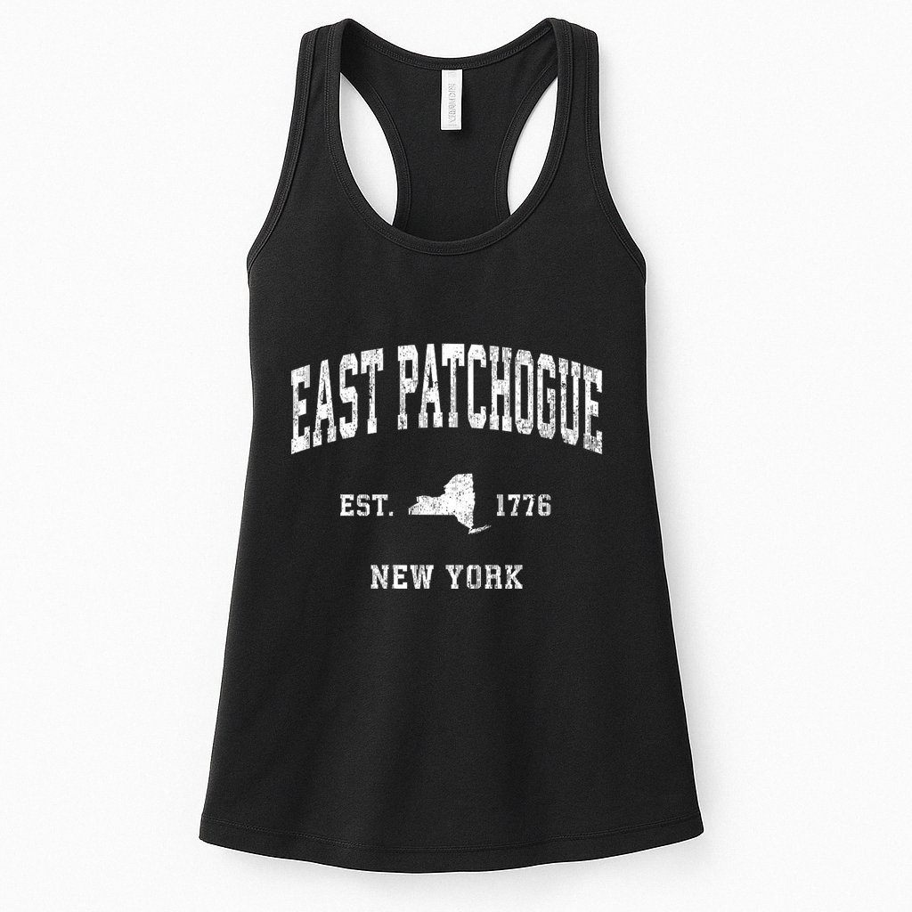 East Patchogue New York Ny Vintage Athletic Sports Womens Tank Top