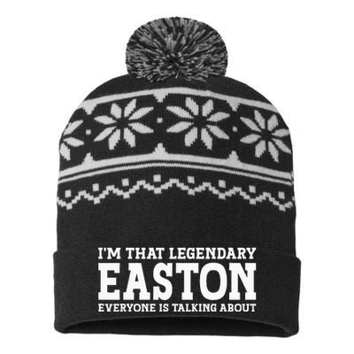 Easton Personal Name Funny Easton USA-Made Snowflake Beanie