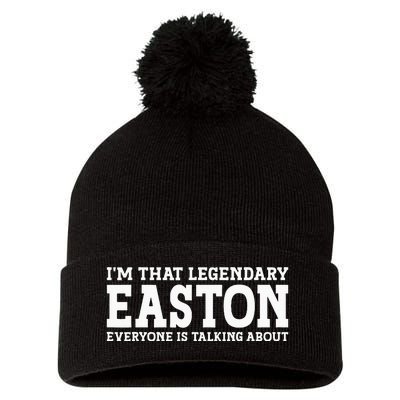 Easton Personal Name Funny Easton Pom Pom 12in Knit Beanie