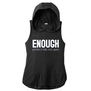 Enough Protect Not Guns Wear Orange Ladies PosiCharge Tri-Blend Wicking Draft Hoodie Tank