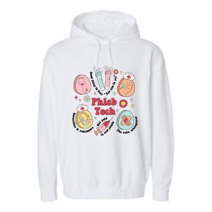 Easter Phleb Nurse Laboratory Medical Technologist Lab Week Phlebotomy Garment-Dyed Fleece Hoodie