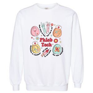 Easter Phleb Nurse Laboratory Medical Technologist Lab Week Phlebotomy Garment-Dyed Sweatshirt