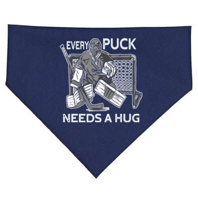 Every Puck Needs A Hug Ice Hockey Goalie Hockey Goalkeeper USA-Made Doggie Bandana