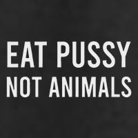 Eat Pussy Not Animals Vegan Ambiguous 7 Panel Mesh Trucker Snapback Hat
