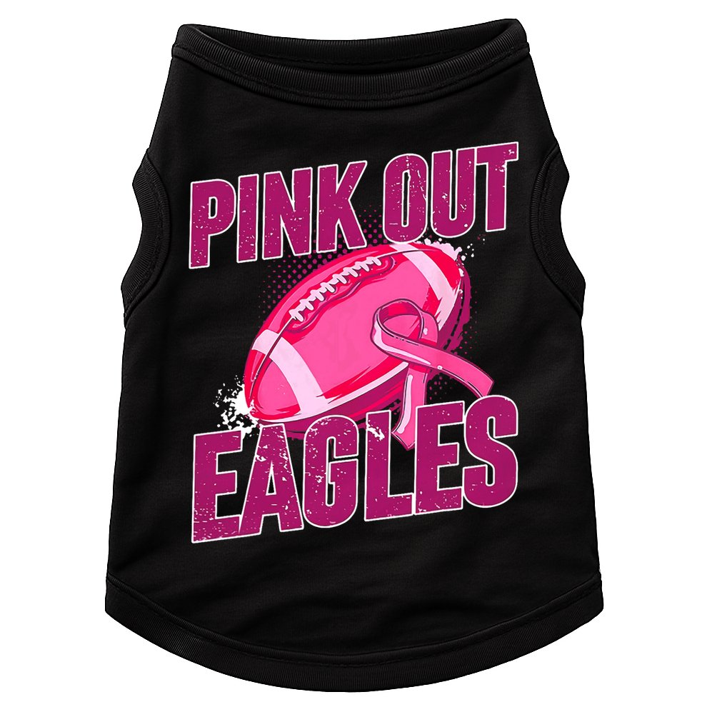 Eagles Pink Out Football Tackle Breast Cancer Doggie Tank