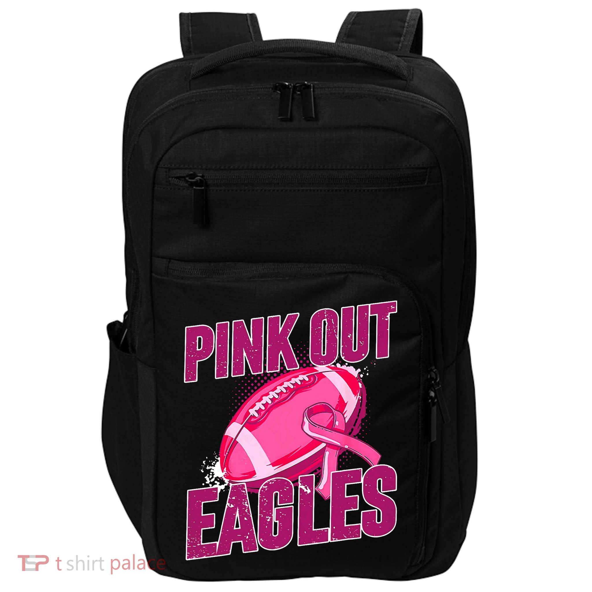 Eagles Pink Out Football Tackle Breast Cancer Impact Tech Backpack