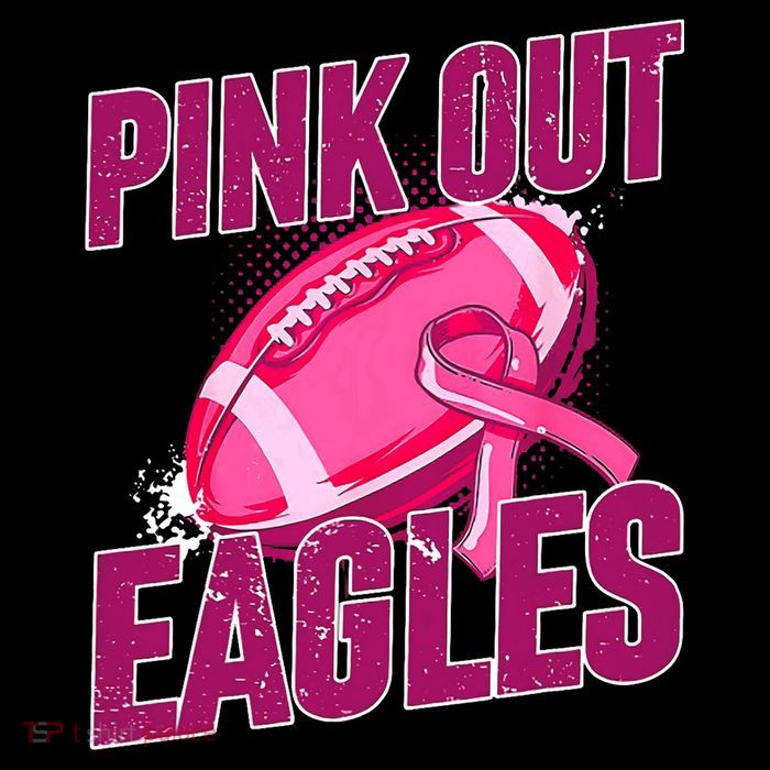 Eagles Pink Out Football Tackle Breast Cancer Premium T-Shirt