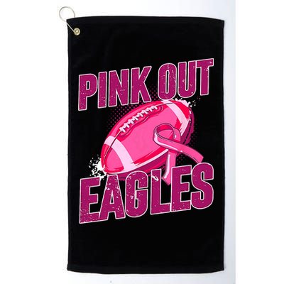 Eagles Pink Out Football Tackle Breast Cancer Golf Towel