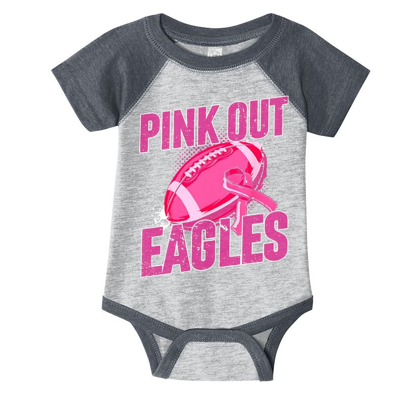 Eagles Pink Out Football Tackle Breast Cancer Infant Baby Jersey Bodysuit