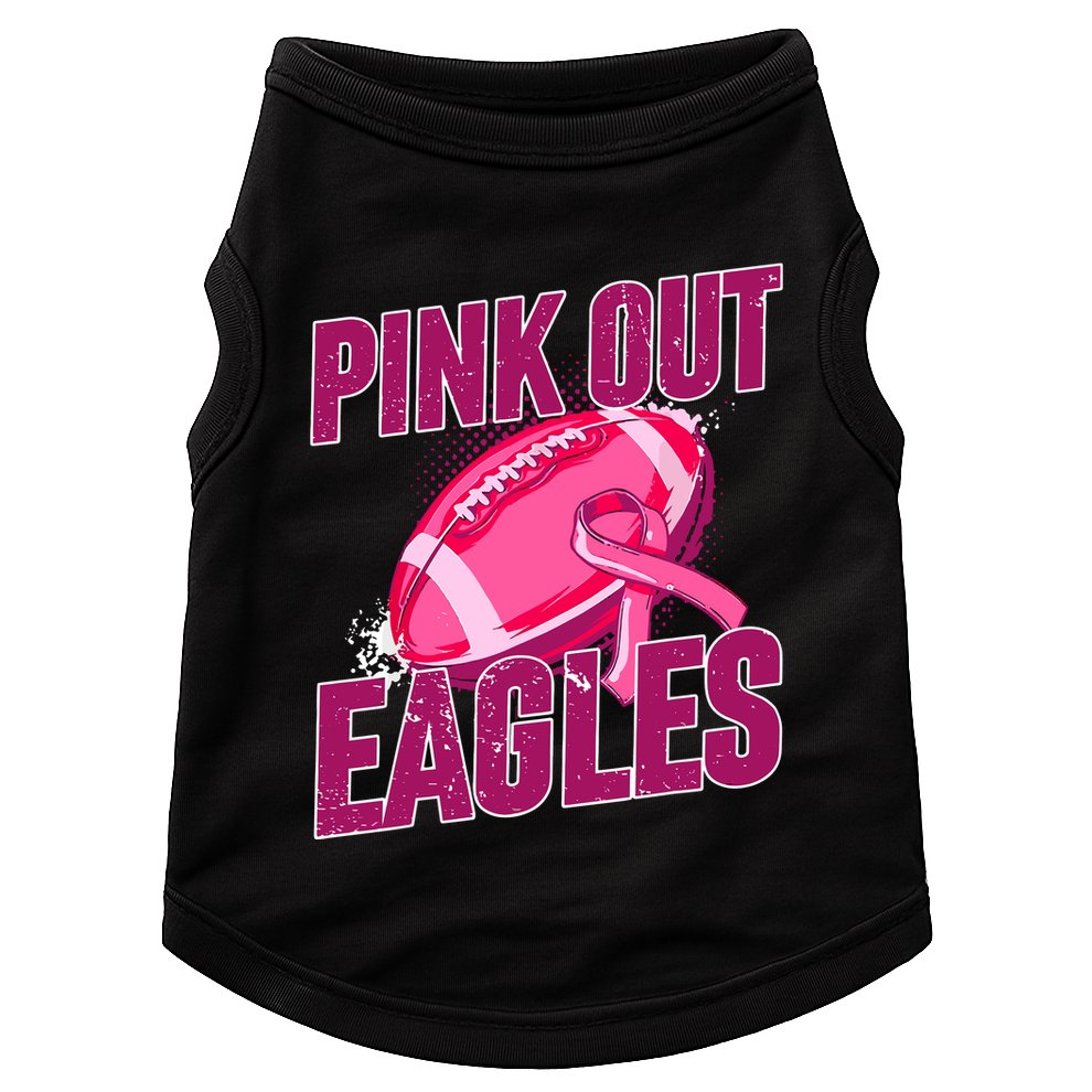 Eagles Pink Out Football Tackle Breast Cancer Doggie Tank