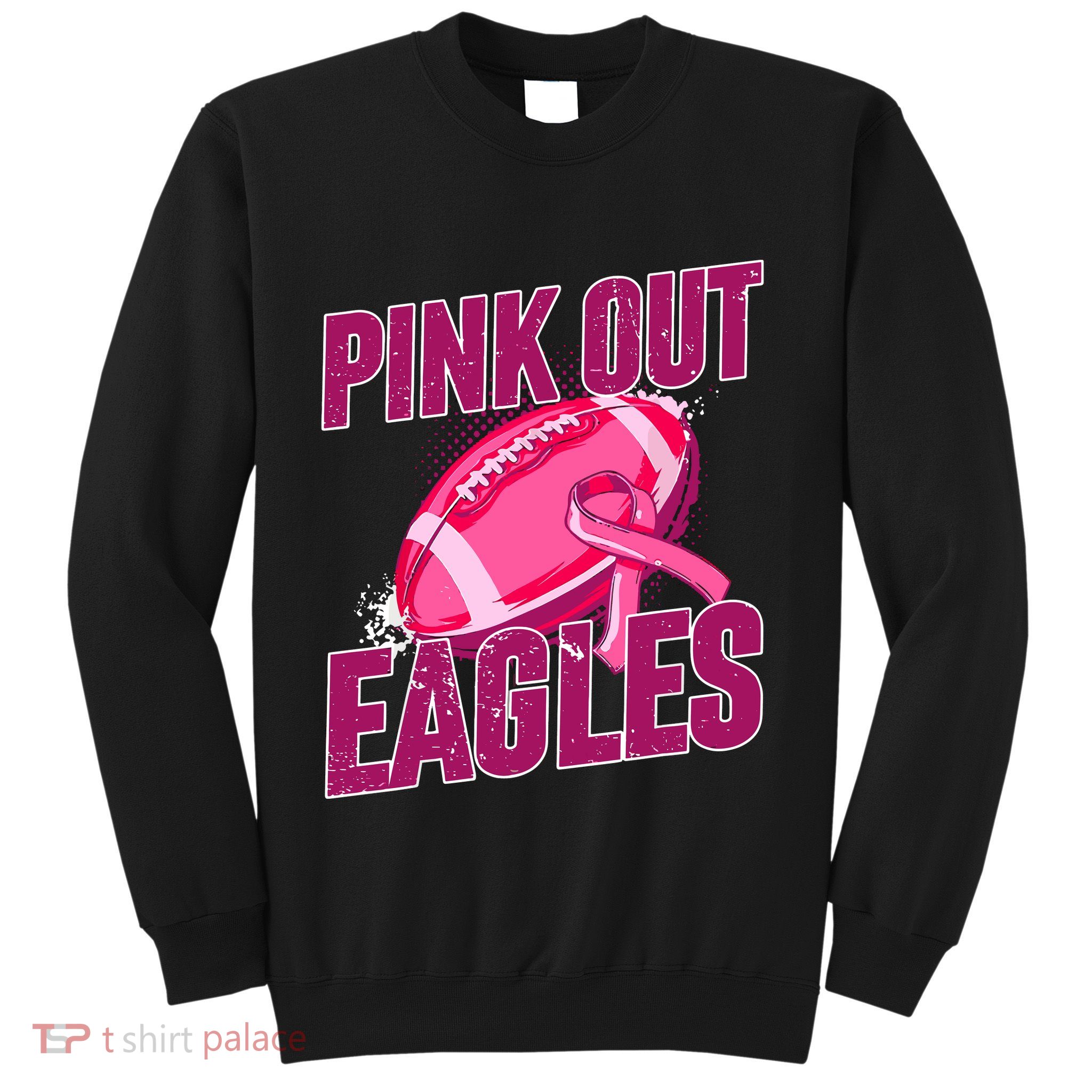 Eagles Pink Out Football Tackle Breast Cancer Sweatshirt
