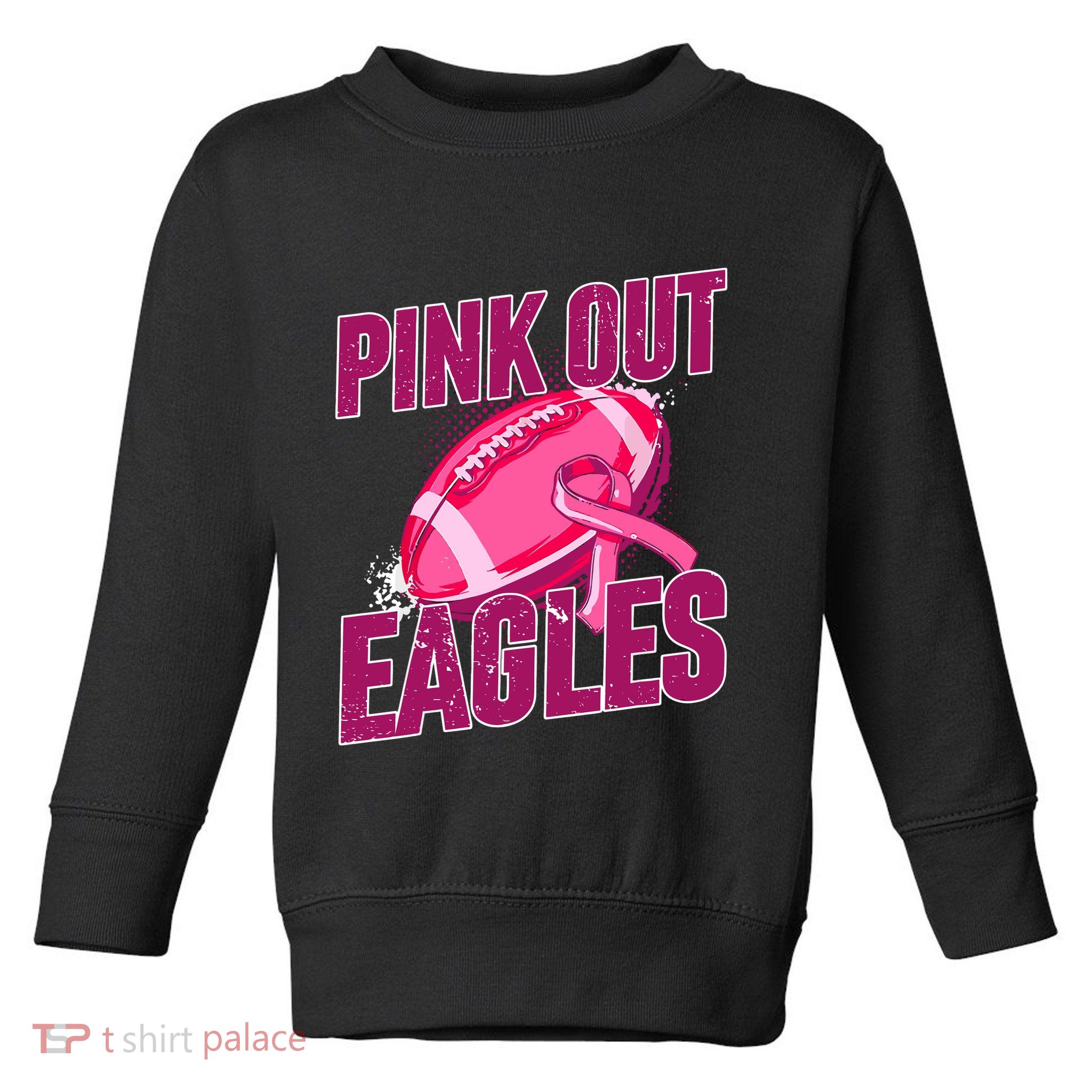 Eagles Pink Out Football Tackle Breast Cancer Toddler Sweatshirt