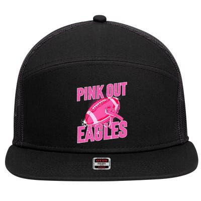 Eagles P.I.N.K Out Football Tackle Breast Cancer 7 Panel Mesh Trucker Snapback Hat