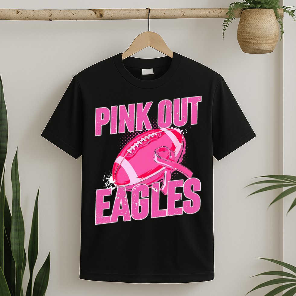 Eagles P.I.N.K Out Football Tackle Breast Cancer T-Shirt