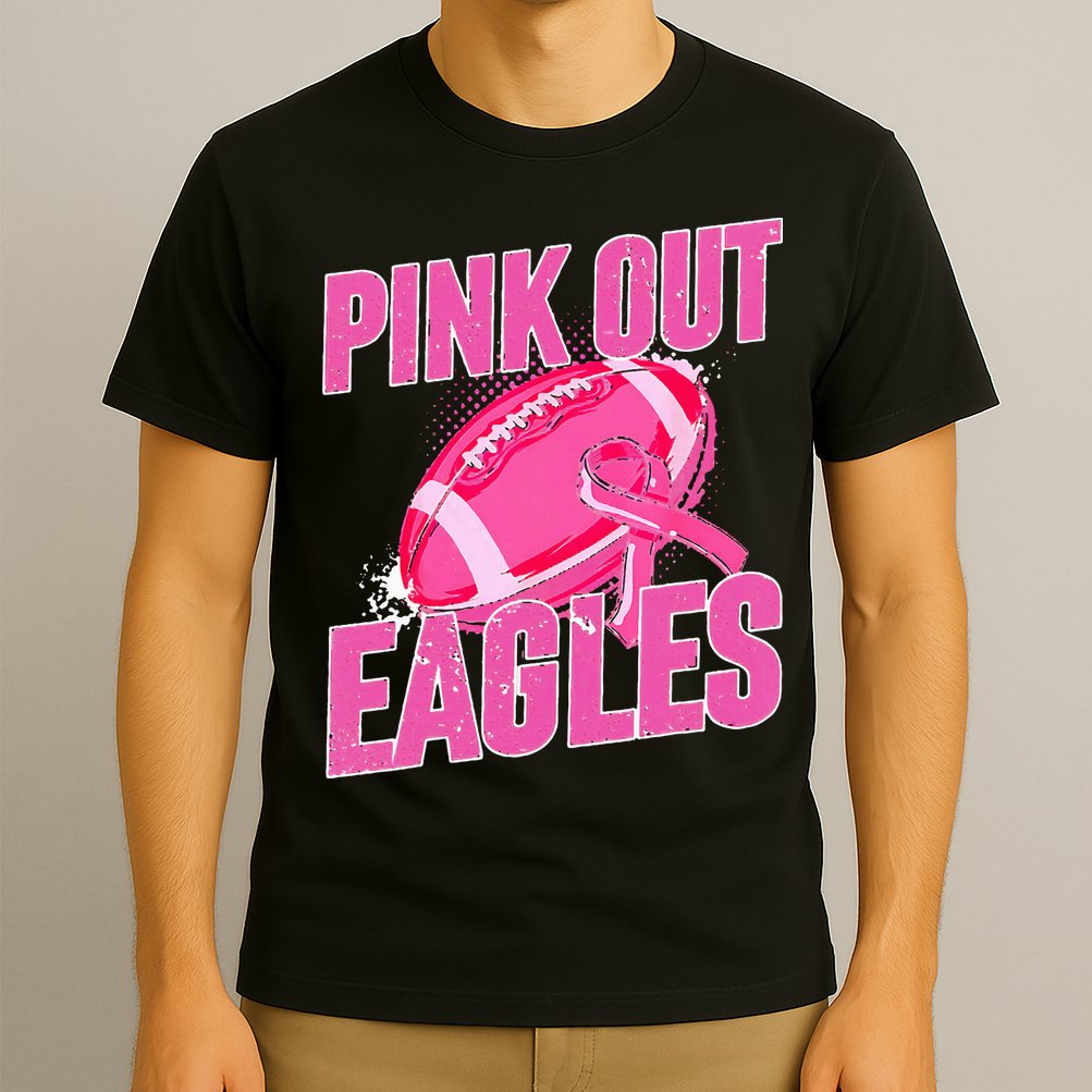 Eagles P.I.N.K Out Football Tackle Breast Cancer T-Shirt