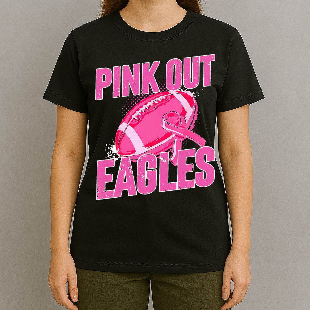 Eagles P.I.N.K Out Football Tackle Breast Cancer T-Shirt