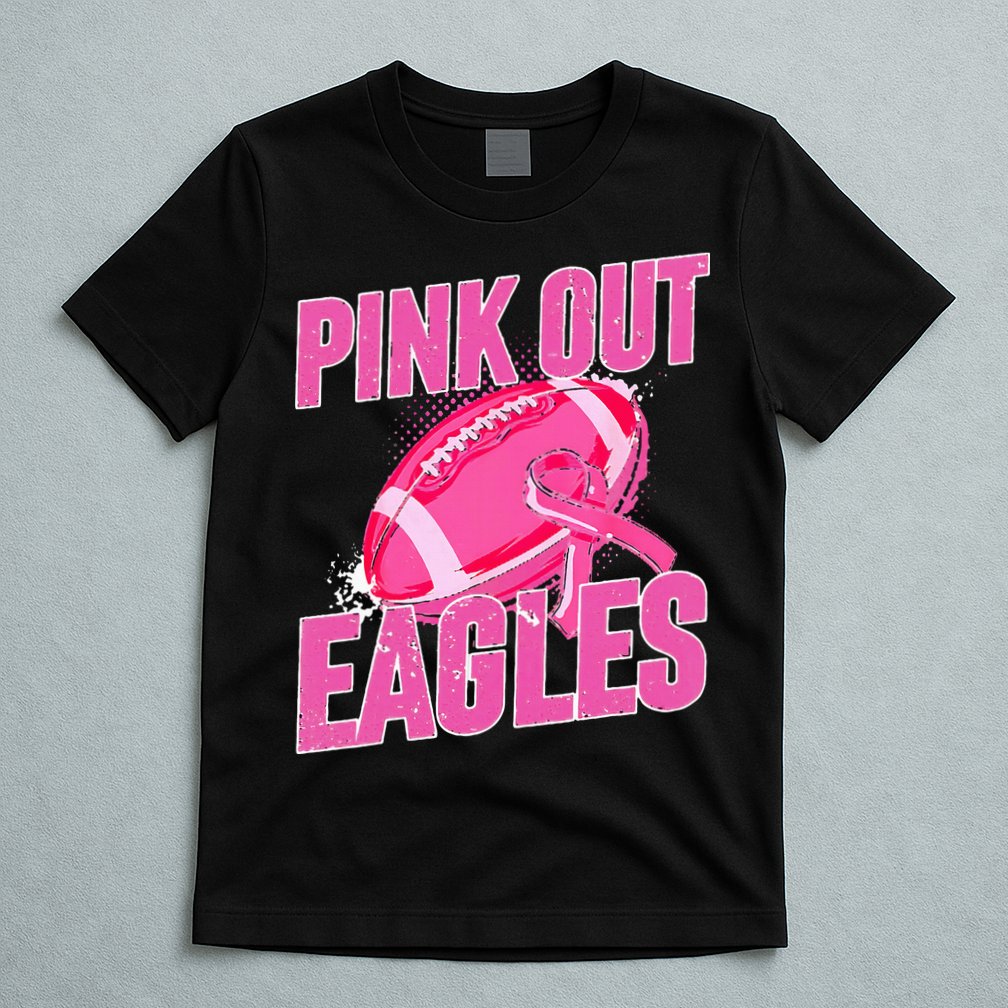 Eagles P.I.N.K Out Football Tackle Breast Cancer T-Shirt