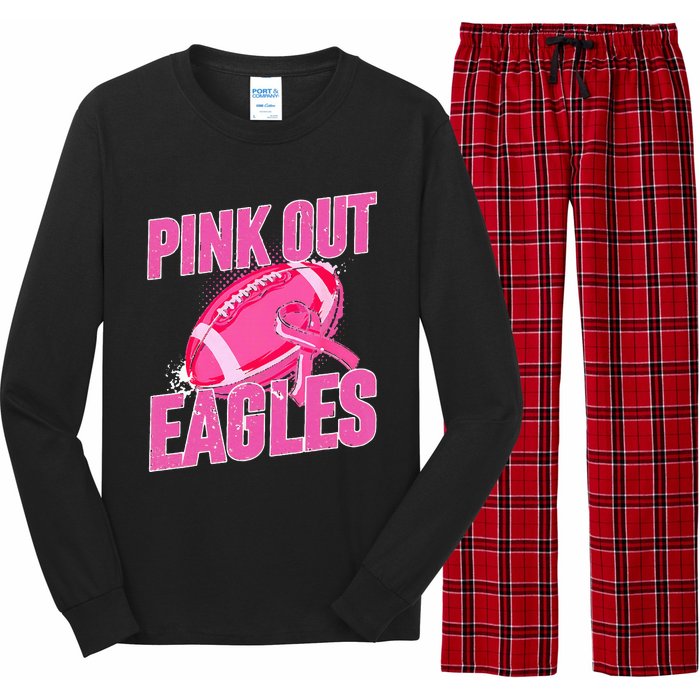 Eagles P.I.N.K Out Football Tackle Breast Cancer Long Sleeve Pajama Set