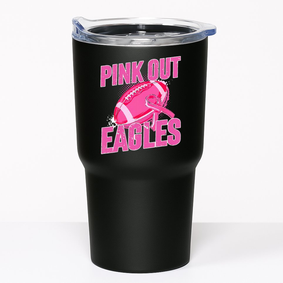 Eagles P.I.N.K Out Football Tackle Breast Cancer Tumbler