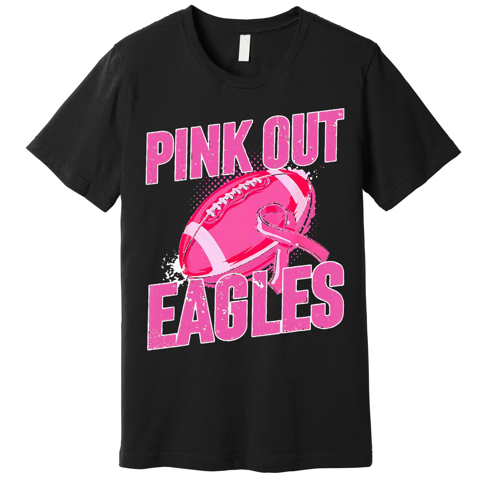 Eagles P.I.N.K Out Football Tackle Breast Cancer Premium T-Shirt
